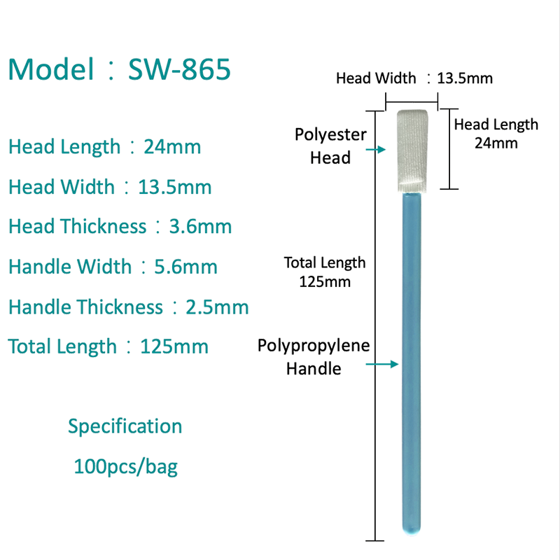 SW-865 Mala glava sterilna poliesterska brisa